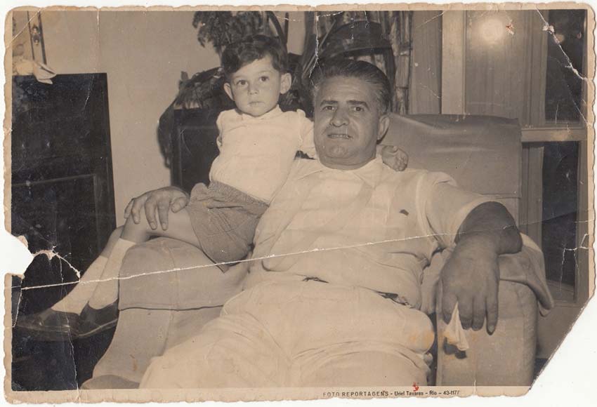 Salomão Hazan e seu neto Ronaldo Hazan de Gomlevsky