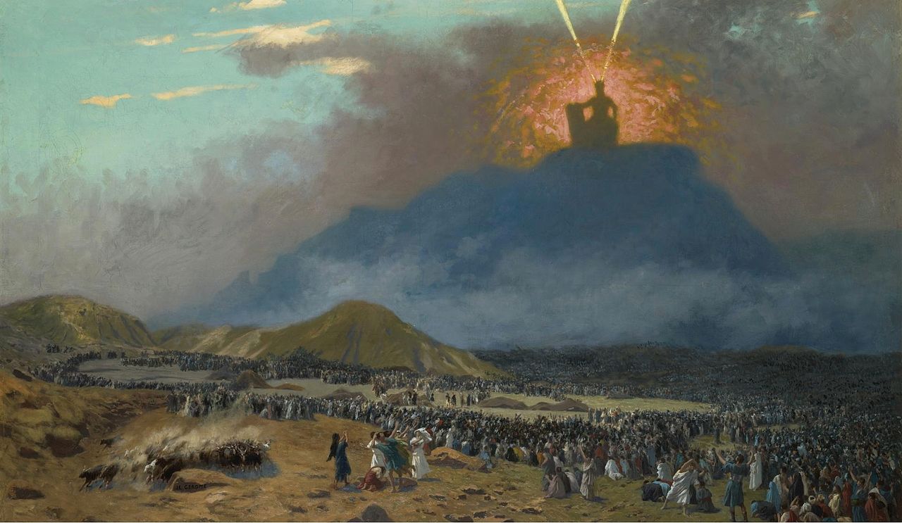 Pintura de Moisés no Monte Sinai