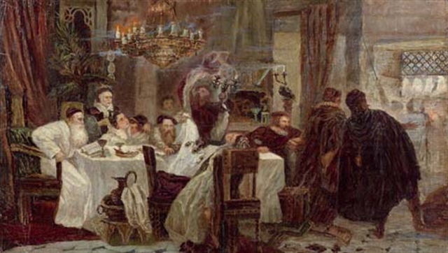 quadro Os Marranos:seder secreto na Espanha na época da Inquisição.