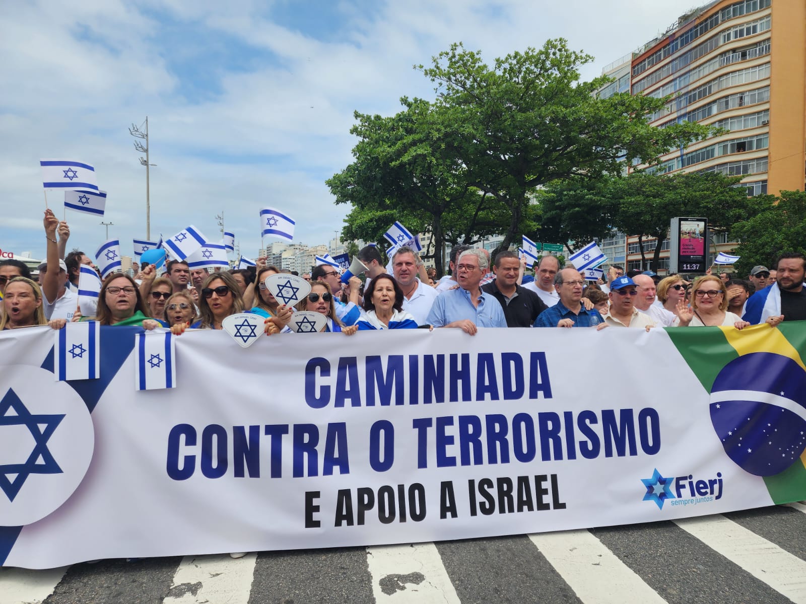 Federação Israelita-RJ (FIERJ) organiza caminhada de apoio a Israel contra  o terrorismo – ALEF News